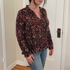 Anthropologie Maeve floral blouse